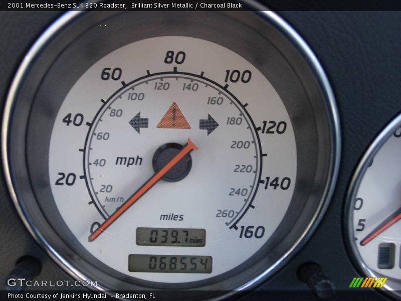Brilliant Silver Metallic / Charcoal Black 2001 Mercedes-Benz SLK 320 Roadster