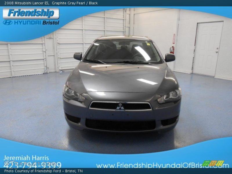 Graphite Gray Pearl / Black 2008 Mitsubishi Lancer ES