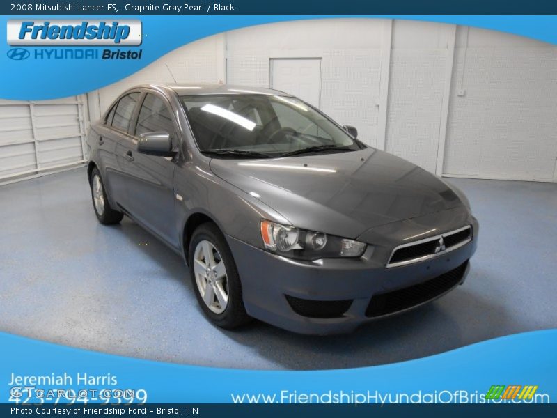 Graphite Gray Pearl / Black 2008 Mitsubishi Lancer ES