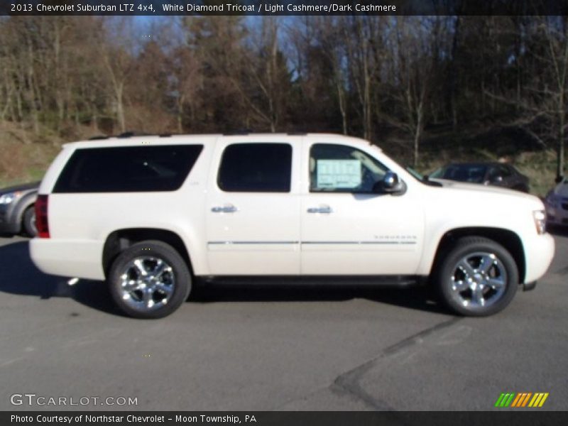 White Diamond Tricoat / Light Cashmere/Dark Cashmere 2013 Chevrolet Suburban LTZ 4x4