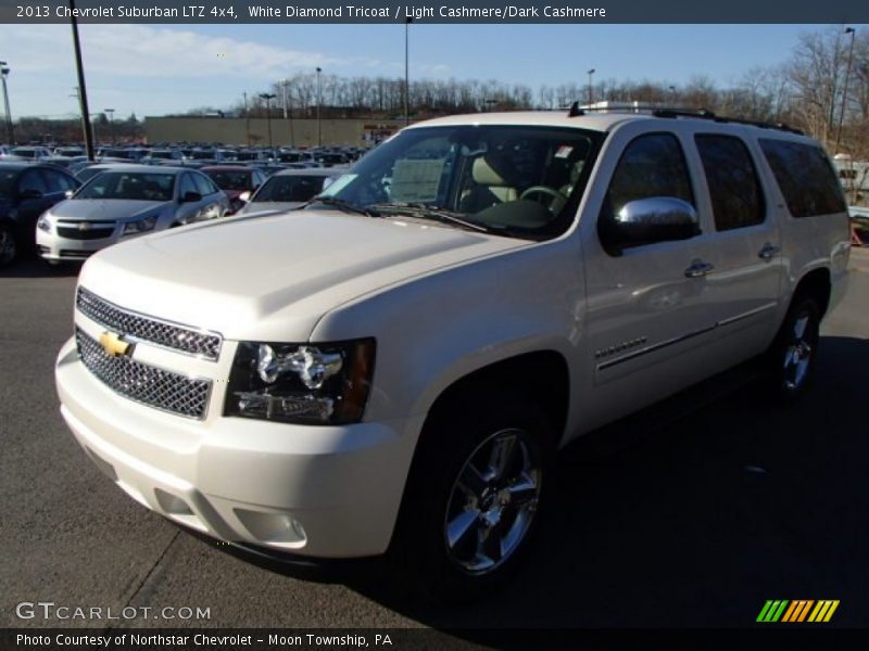 White Diamond Tricoat / Light Cashmere/Dark Cashmere 2013 Chevrolet Suburban LTZ 4x4