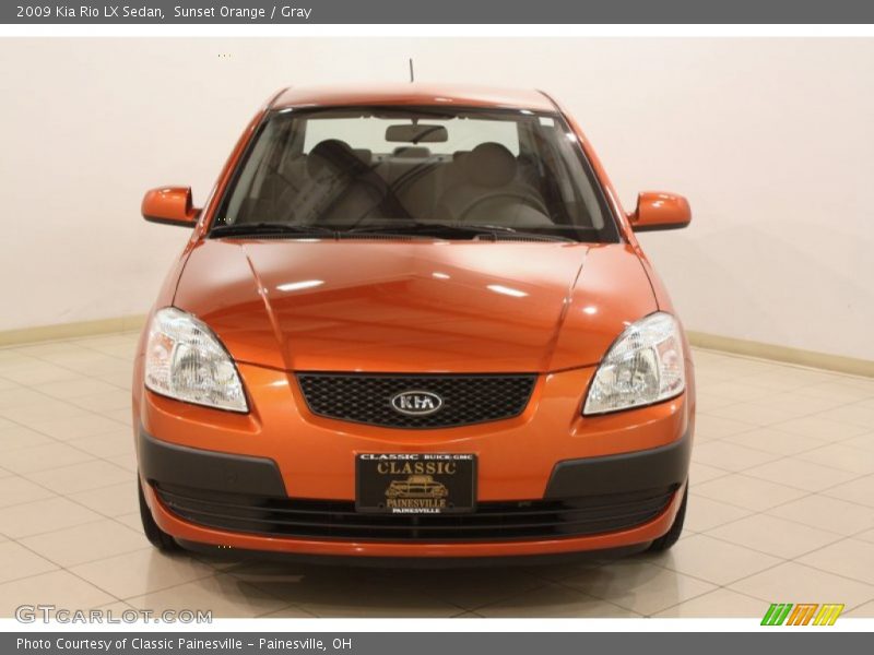 Sunset Orange / Gray 2009 Kia Rio LX Sedan