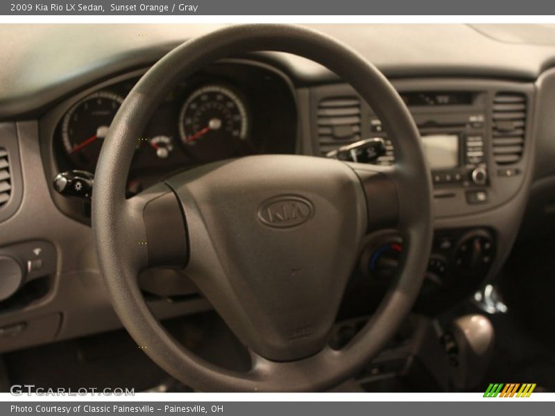 Sunset Orange / Gray 2009 Kia Rio LX Sedan