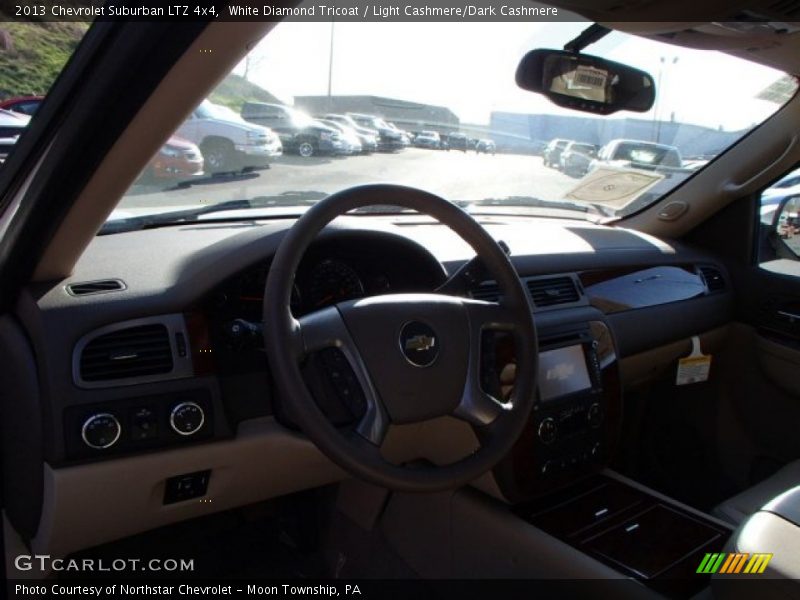 White Diamond Tricoat / Light Cashmere/Dark Cashmere 2013 Chevrolet Suburban LTZ 4x4