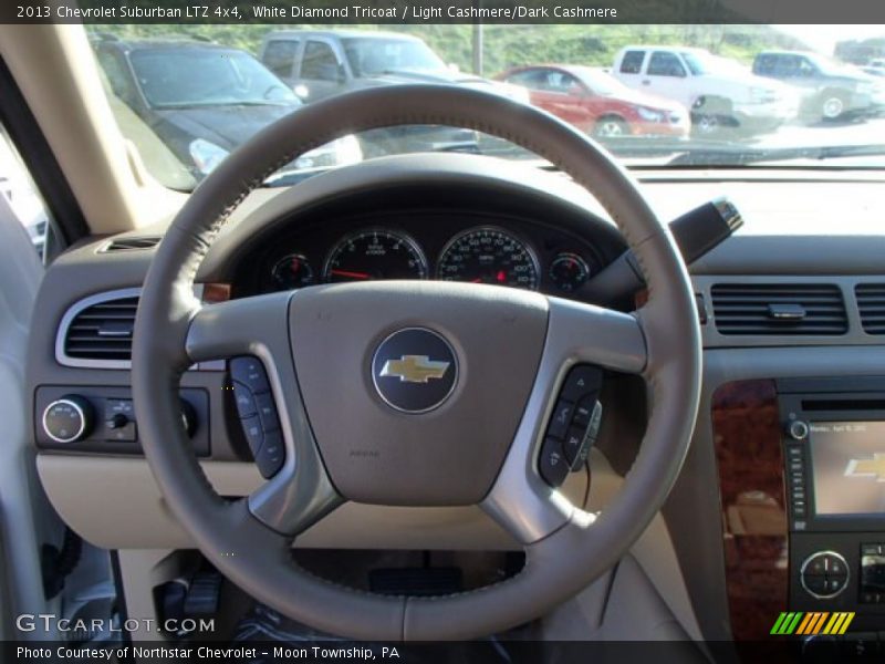 White Diamond Tricoat / Light Cashmere/Dark Cashmere 2013 Chevrolet Suburban LTZ 4x4