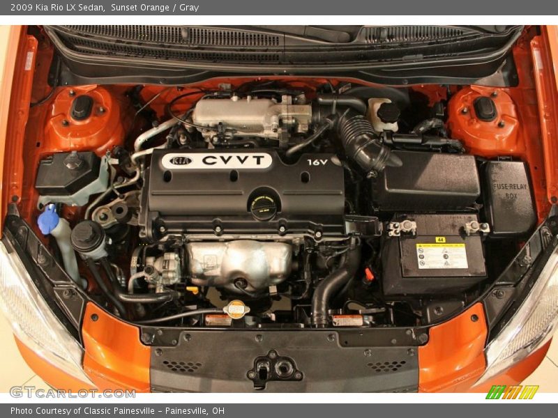  2009 Rio LX Sedan Engine - 1.6 Liter DOHC 16-Valve CVVT 4 Cylinder