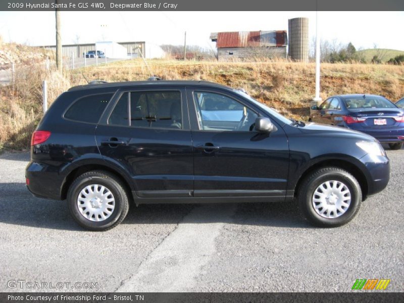 Deepwater Blue / Gray 2009 Hyundai Santa Fe GLS 4WD