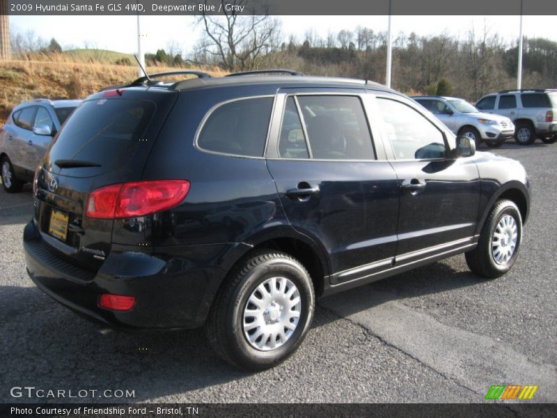 Deepwater Blue / Gray 2009 Hyundai Santa Fe GLS 4WD