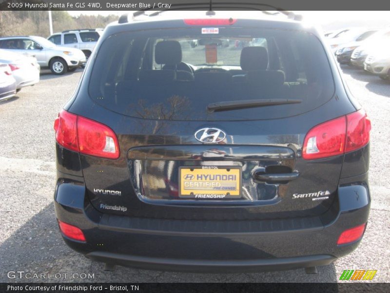 Deepwater Blue / Gray 2009 Hyundai Santa Fe GLS 4WD