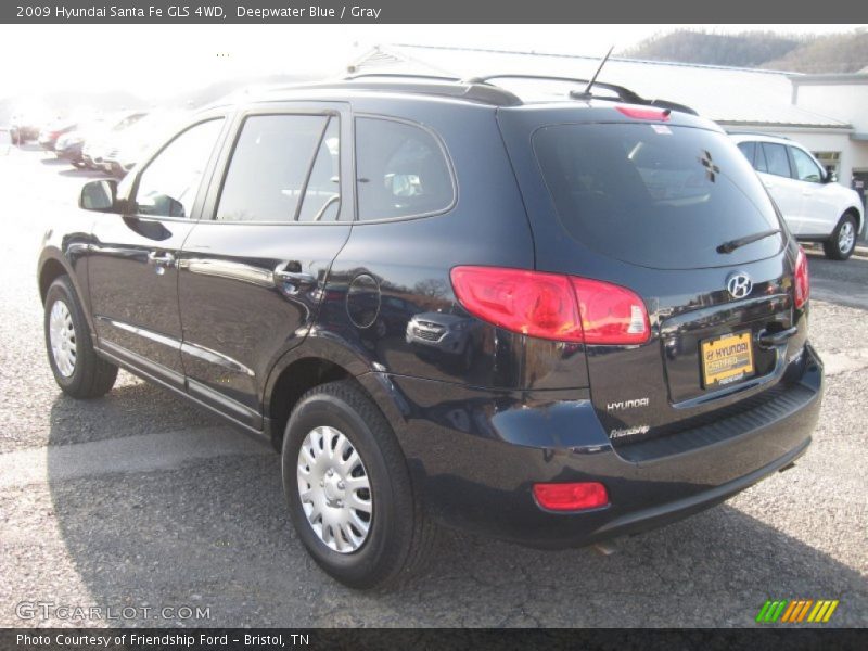 Deepwater Blue / Gray 2009 Hyundai Santa Fe GLS 4WD