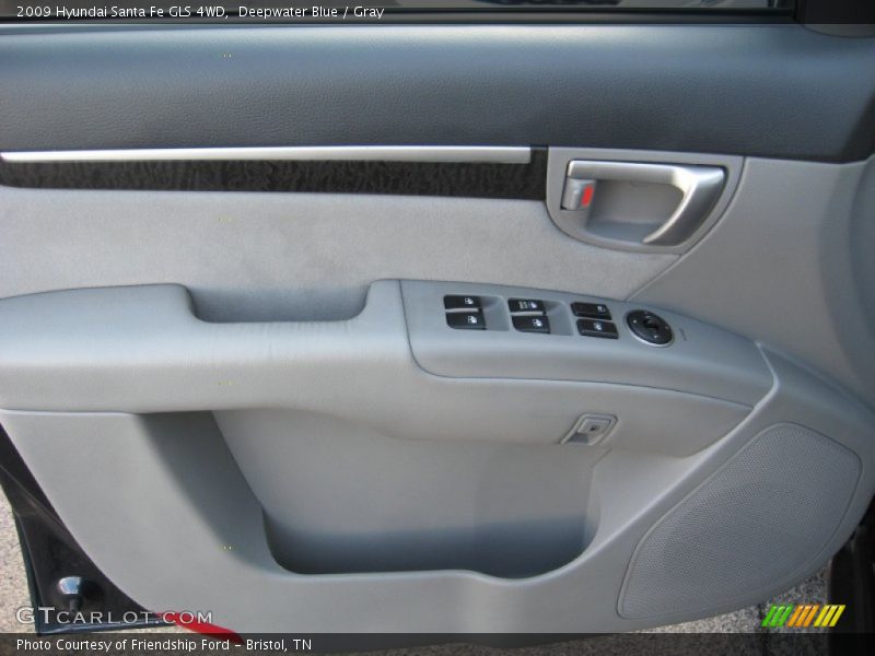 Deepwater Blue / Gray 2009 Hyundai Santa Fe GLS 4WD