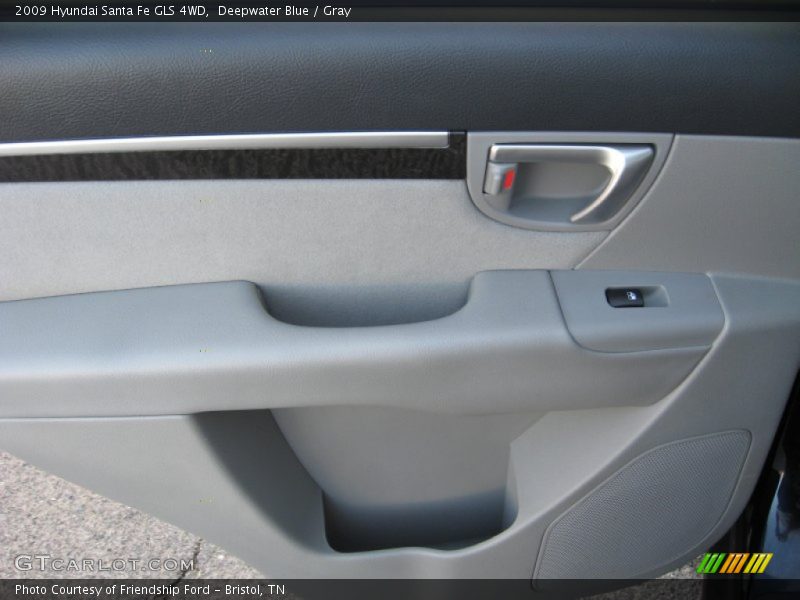 Deepwater Blue / Gray 2009 Hyundai Santa Fe GLS 4WD