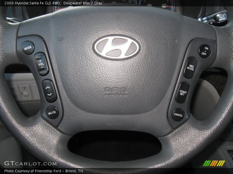 Deepwater Blue / Gray 2009 Hyundai Santa Fe GLS 4WD