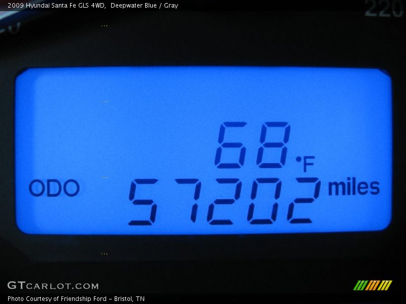 Deepwater Blue / Gray 2009 Hyundai Santa Fe GLS 4WD