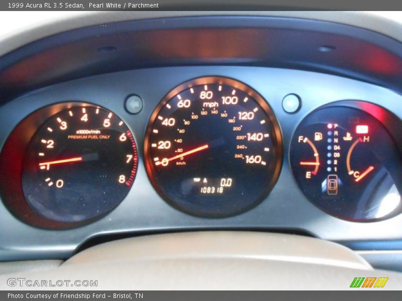  1999 RL 3.5 Sedan 3.5 Sedan Gauges