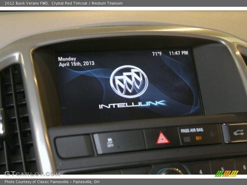 Crystal Red Tintcoat / Medium Titanium 2012 Buick Verano FWD