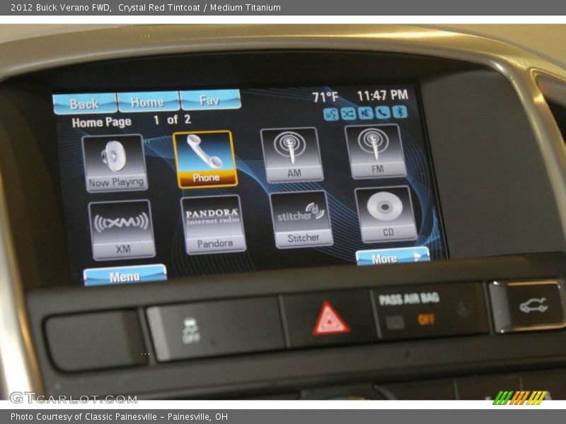 Crystal Red Tintcoat / Medium Titanium 2012 Buick Verano FWD