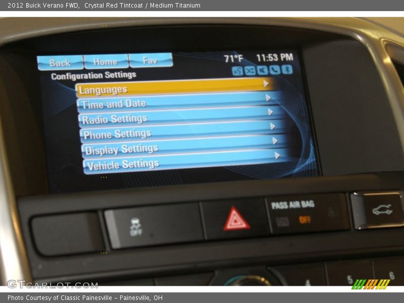 Crystal Red Tintcoat / Medium Titanium 2012 Buick Verano FWD