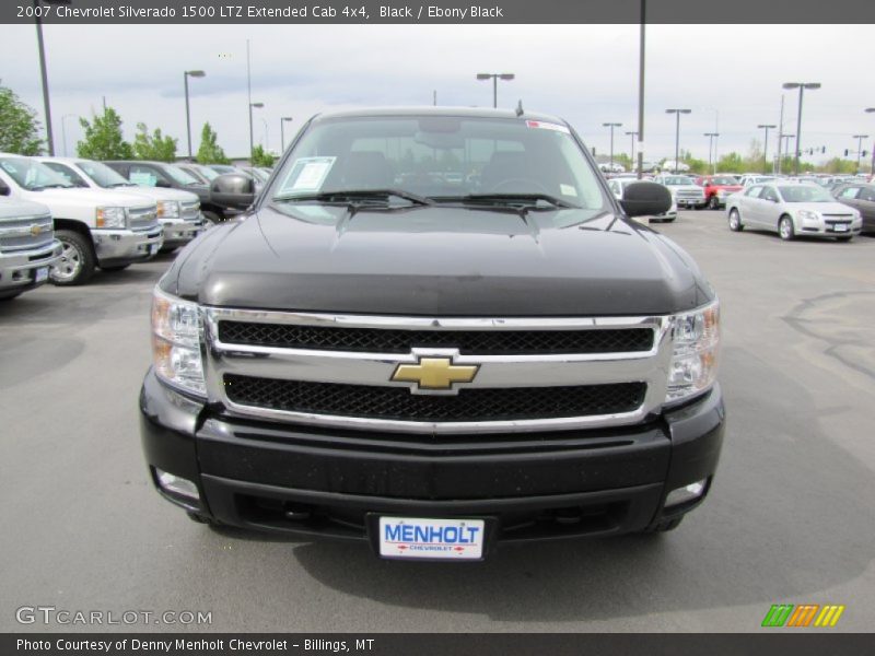 Black / Ebony Black 2007 Chevrolet Silverado 1500 LTZ Extended Cab 4x4