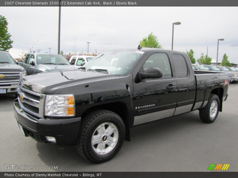 Black / Ebony Black 2007 Chevrolet Silverado 1500 LTZ Extended Cab 4x4
