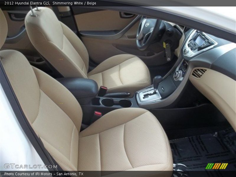 Shimmering White / Beige 2012 Hyundai Elantra GLS