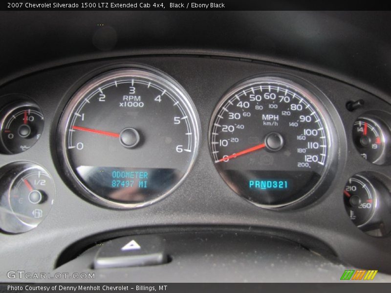 Black / Ebony Black 2007 Chevrolet Silverado 1500 LTZ Extended Cab 4x4