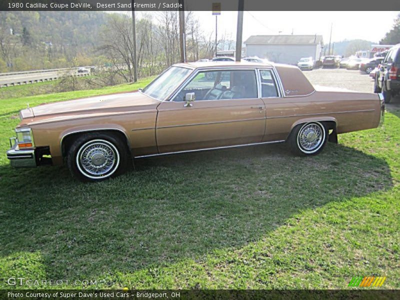 Desert Sand Firemist / Saddle 1980 Cadillac Coupe DeVille