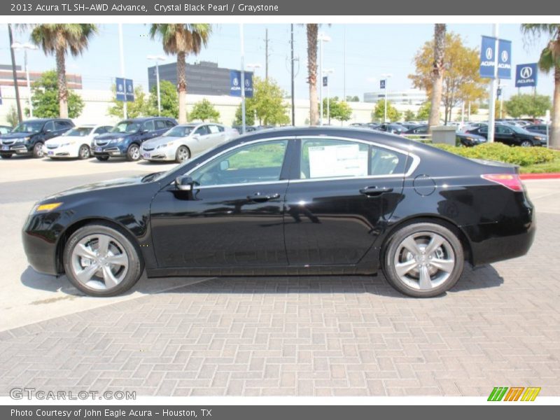 Crystal Black Pearl / Graystone 2013 Acura TL SH-AWD Advance