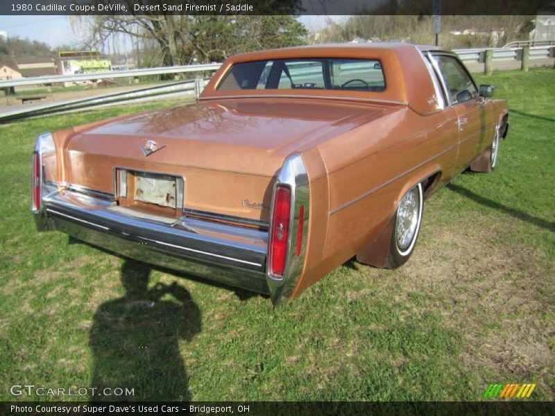 Desert Sand Firemist / Saddle 1980 Cadillac Coupe DeVille