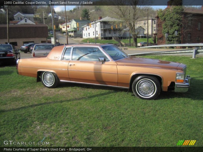 Desert Sand Firemist / Saddle 1980 Cadillac Coupe DeVille