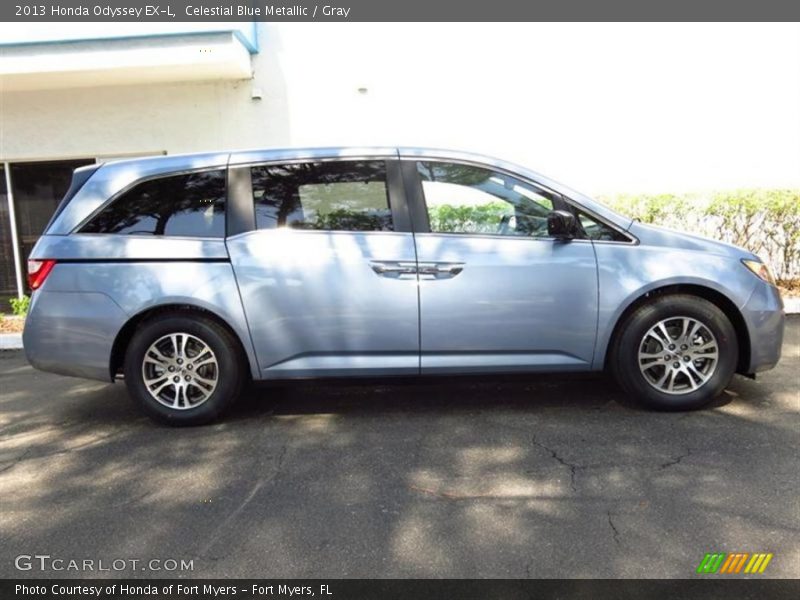 Celestial Blue Metallic / Gray 2013 Honda Odyssey EX-L