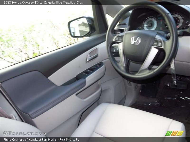 Celestial Blue Metallic / Gray 2013 Honda Odyssey EX-L