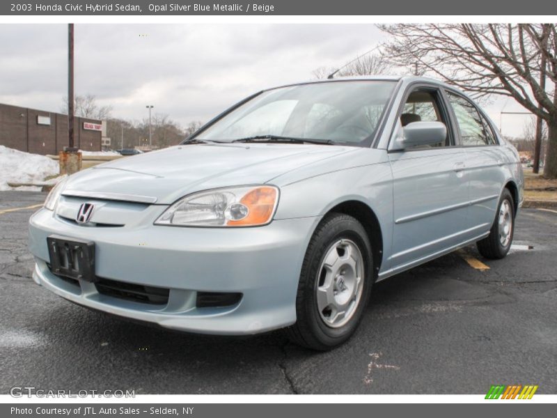 Opal Silver Blue Metallic / Beige 2003 Honda Civic Hybrid Sedan