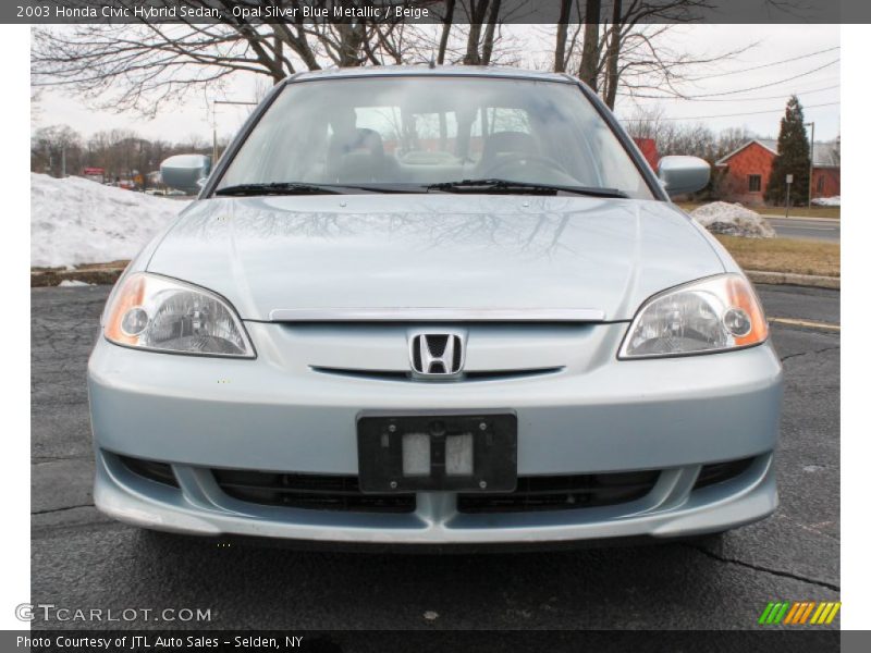Opal Silver Blue Metallic / Beige 2003 Honda Civic Hybrid Sedan