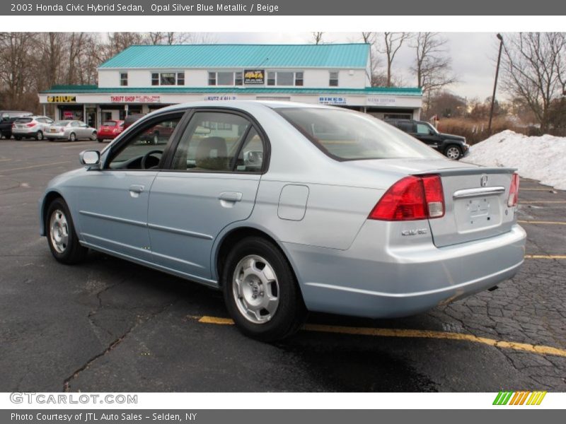 Opal Silver Blue Metallic / Beige 2003 Honda Civic Hybrid Sedan