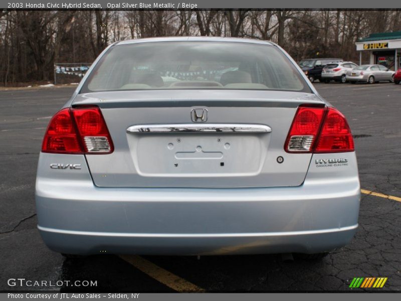 Opal Silver Blue Metallic / Beige 2003 Honda Civic Hybrid Sedan