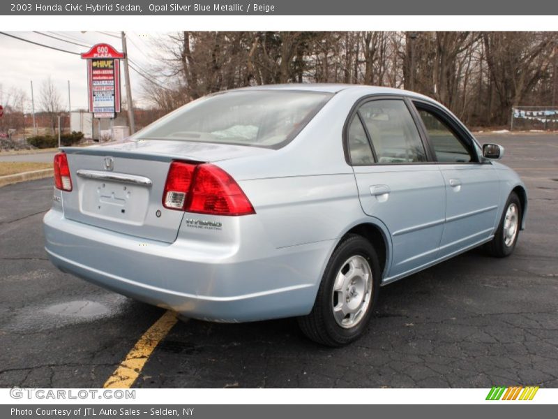 Opal Silver Blue Metallic / Beige 2003 Honda Civic Hybrid Sedan