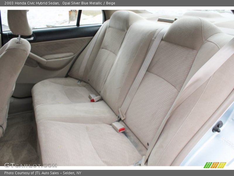 Rear Seat of 2003 Civic Hybrid Sedan