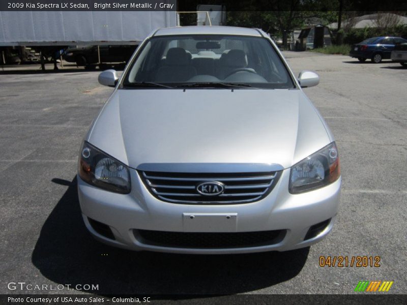 Bright Silver Metallic / Gray 2009 Kia Spectra LX Sedan