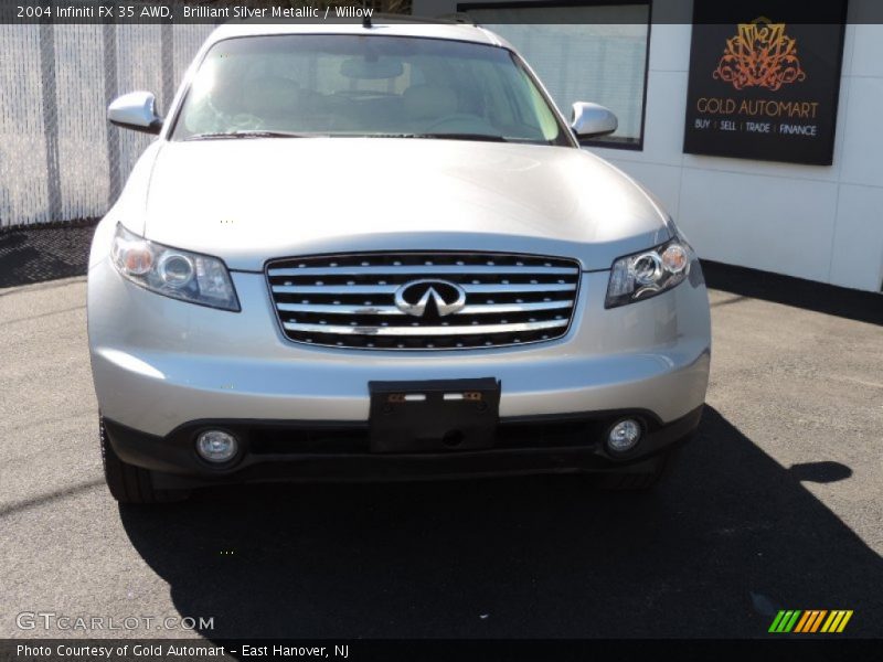 Brilliant Silver Metallic / Willow 2004 Infiniti FX 35 AWD