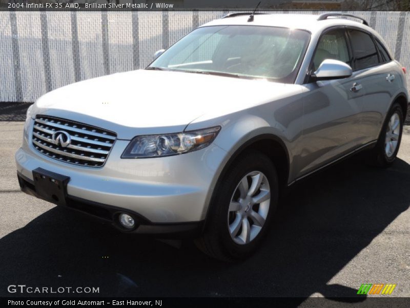 Brilliant Silver Metallic / Willow 2004 Infiniti FX 35 AWD
