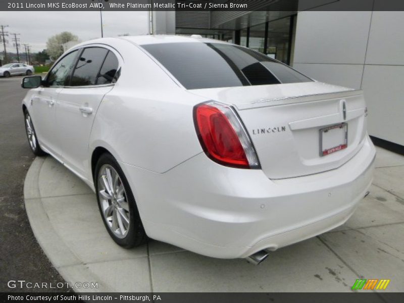 White Platinum Metallic Tri-Coat / Sienna Brown 2011 Lincoln MKS EcoBoost AWD
