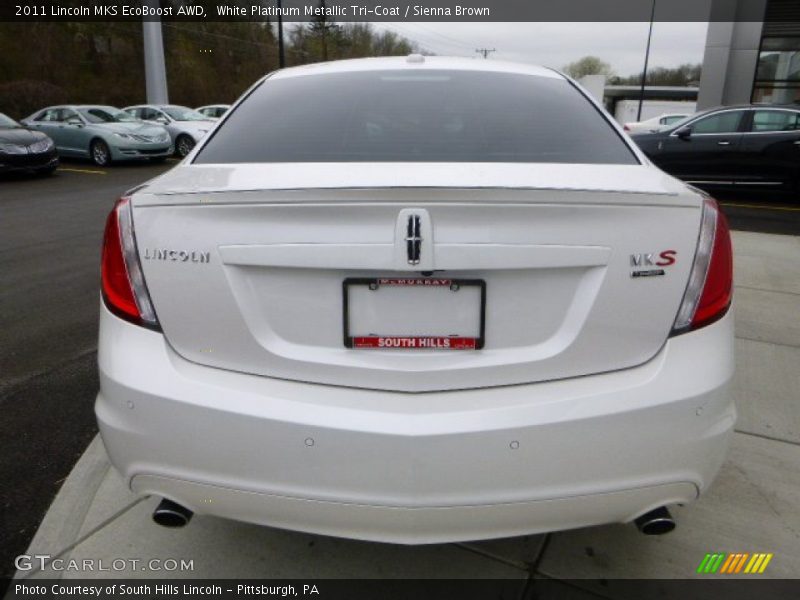 White Platinum Metallic Tri-Coat / Sienna Brown 2011 Lincoln MKS EcoBoost AWD