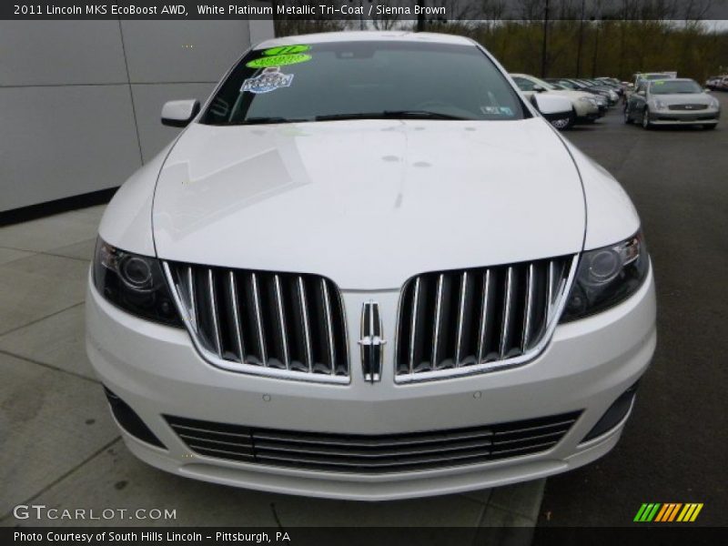 White Platinum Metallic Tri-Coat / Sienna Brown 2011 Lincoln MKS EcoBoost AWD