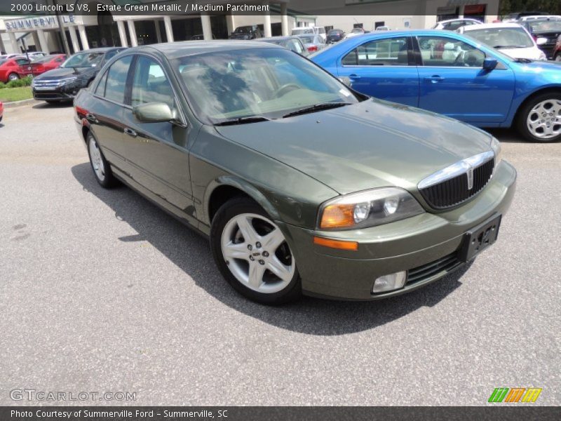 Estate Green Metallic / Medium Parchment 2000 Lincoln LS V8