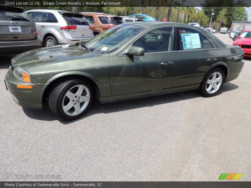 Estate Green Metallic / Medium Parchment 2000 Lincoln LS V8