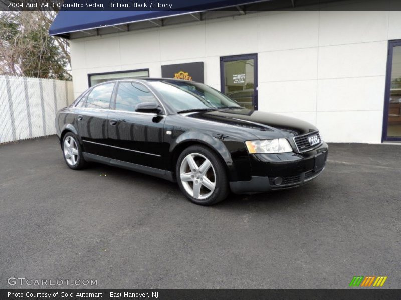 Brilliant Black / Ebony 2004 Audi A4 3.0 quattro Sedan