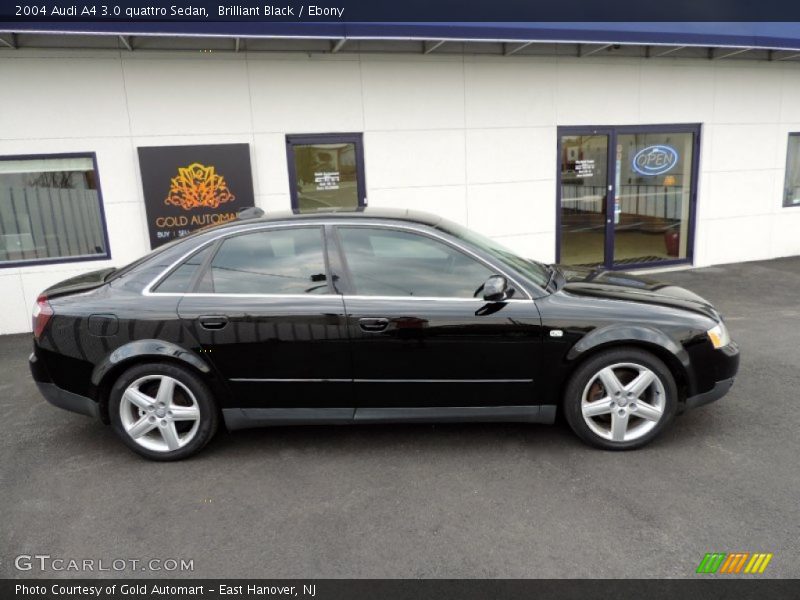 Brilliant Black / Ebony 2004 Audi A4 3.0 quattro Sedan
