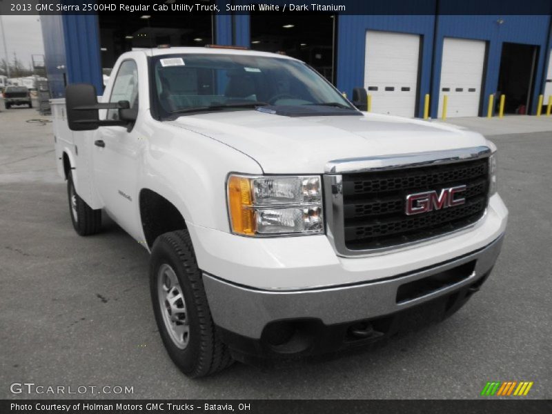 Summit White / Dark Titanium 2013 GMC Sierra 2500HD Regular Cab Utility Truck