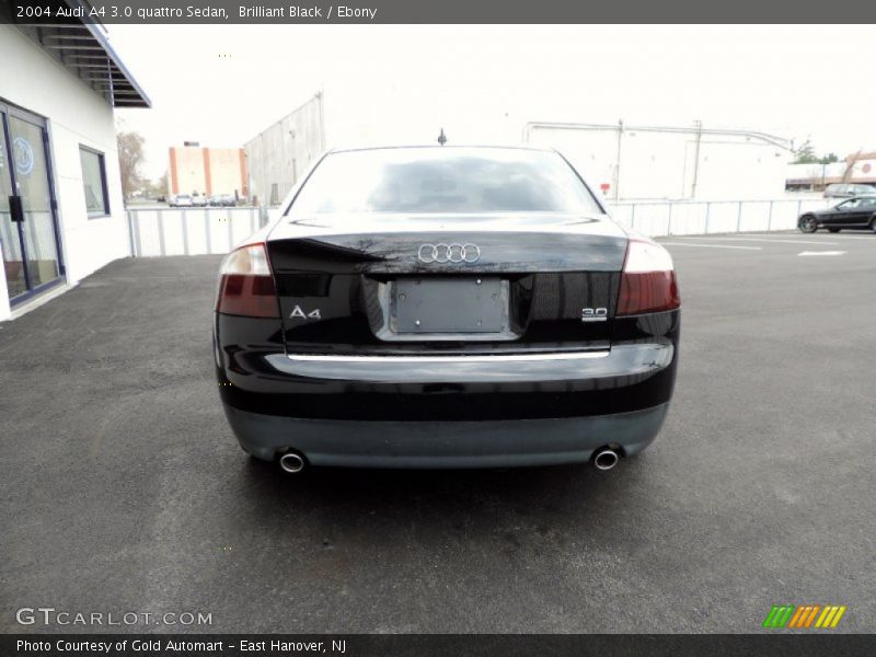 Brilliant Black / Ebony 2004 Audi A4 3.0 quattro Sedan